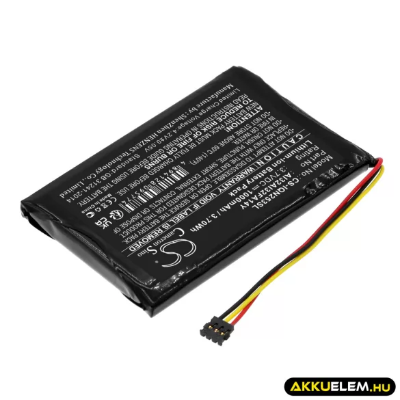 Utángyártott Garmin GPS Li-ion akkumulátor 3.7V 1000mAh AI32AI32FA14Y - CameronSino