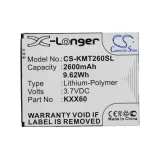 Utángyártott KAZAM mobil Li-Polymer akkumulátor 3.7V 2600mAh KXX60, KXX60-FHABC009886 - CameronSino