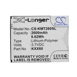   Utángyártott KAZAM mobil Li-Polymer akkumulátor 3.7V 2600mAh KXX60, KXX60-FHABC009886 - CameronSino