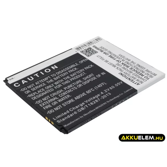 Utángyártott KAZAM mobil Li-Polymer akkumulátor 3.7V 2600mAh KXX60, KXX60-FHABC009886 - CameronSino