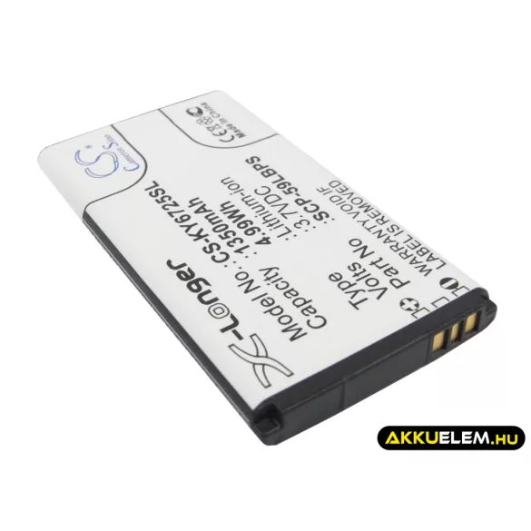 Utángyártott Kyocera mobil Li-ion akkumulátor 3.7V 1350mAh SCP-59LBPS - CameronSino