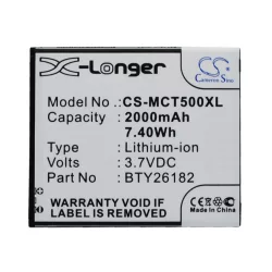   Utángyártott Mobistel mobil Li-ion akkumulátor 3.7V 2000mAh BTY26182, BTY26182Mobistel/STD - CameronSino