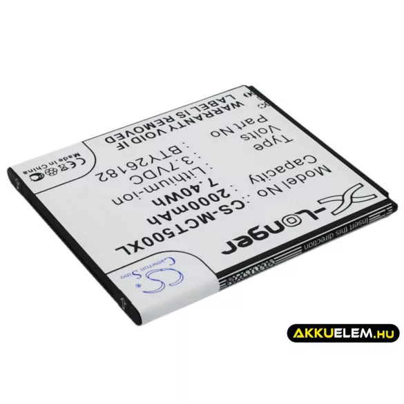 Utángyártott Mobistel mobil Li-ion akkumulátor 3.7V 2000mAh BTY26182, BTY26182Mobistel/STD - CameronSino