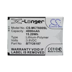  Utángyártott Mobistel mobil Li-Polymer akkumulátor 3.8V 4000mAh BTY26187, BTY26187Mobistel/STD - CameronSino