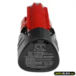 Utángyártott Milwaukee szerszámgép Li-ion akkumulátor 12V 2000mAh 48-11-2440, M12 B3 XC - CameronSino