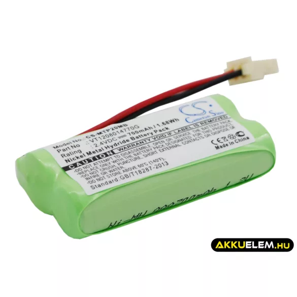 Utángyártott Motorola Babafigyelő Ni-MH akkumulátor 2.4V 700mAh VT1208014770G - CameronSino