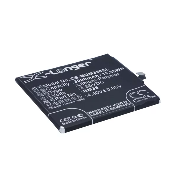 Utángyártott Xiaomi mobil Li-Polymer akkumulátor 3.85V 3000mAh BM35 - CameronSino