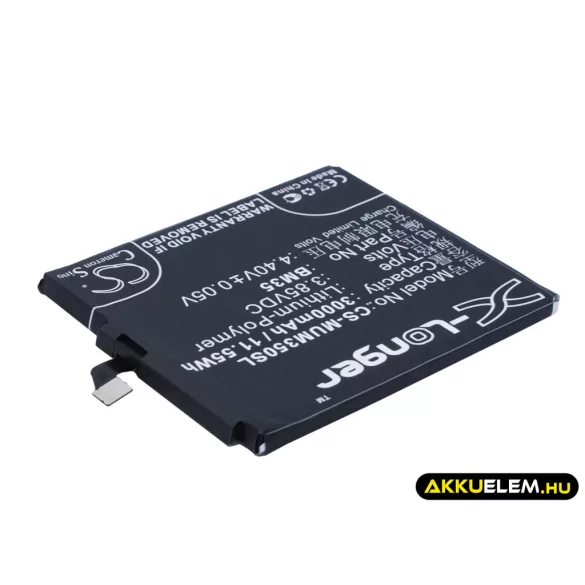 Utángyártott Xiaomi mobil Li-Polymer akkumulátor 3.85V 3000mAh BM35 - CameronSino
