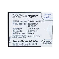   Utángyártott Xiaomi mobil Li-ion akkumulátor 3.85V 3020mAh BM45 - CameronSino