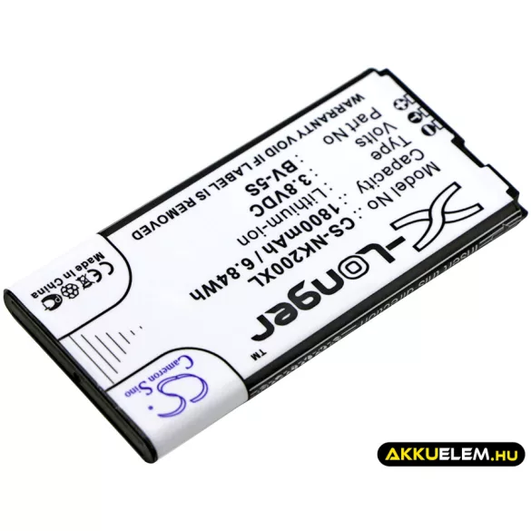 Utángyártott Nokia mobil Li-ion akkumulátor 3.8V 1800mAh BV-5S - CameronSino