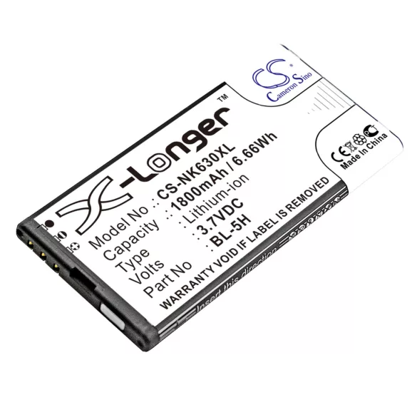 Utángyártott Microsoft mobil Li-ion akkumulátor 3.7V 1800mAh BL-5H - CameronSino