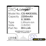 Utángyártott Microsoft mobil Li-ion akkumulátor 3.8V 2200mAh - CameronSino