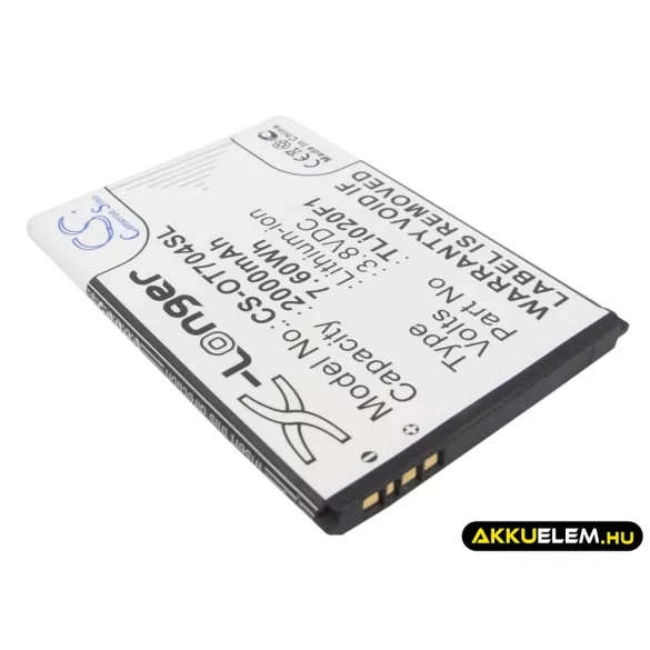 Utángyártott Orange mobil Li-ion akkumulátor 3.8V 2000mAh - CameronSino
