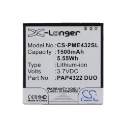   Utángyártott Prestigio mobil Li-ion akkumulátor 3.7V 1500mAh PAP4322 DUO - CameronSino
