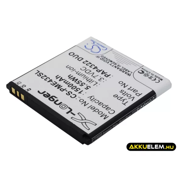 Utángyártott Prestigio mobil Li-ion akkumulátor 3.7V 1500mAh PAP4322 DUO - CameronSino
