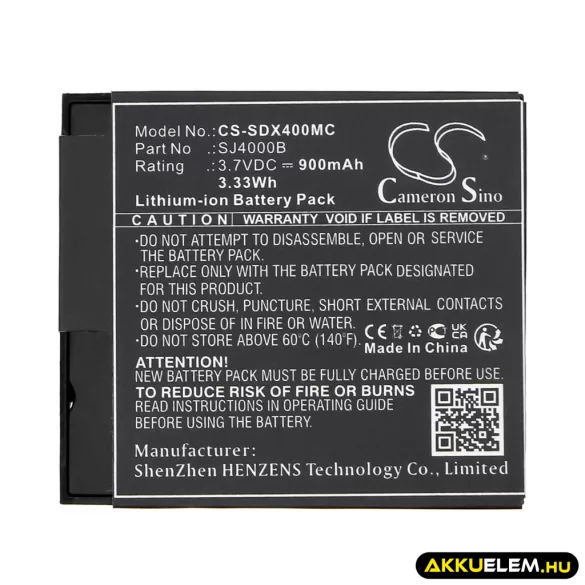 Utángyártott Cybernetik Kamera Li-ion akkumulátor 3.7V 900mAh - CameronSino