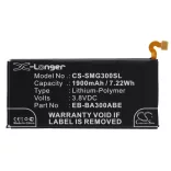 Utángyártott Samsung mobil Li-Polymer akkumulátor 3.8V 1900mAh EB-BA300ABE, GH43-04381A - CameronSino