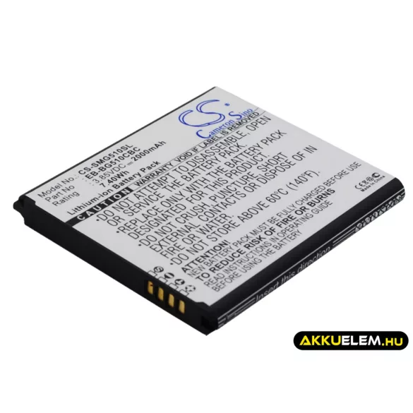 Utángyártott Samsung mobil Li-ion akkumulátor 3.85V 2000mAh EB-BG510CBC - CameronSino