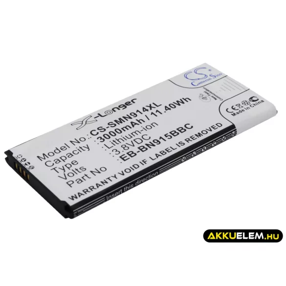 Utángyártott Samsung mobil Li-ion akkumulátor 3.8V 3000mAh EB-BN915BBC, EB-BN915BBE X-hosszabb támogatás NFC-vel - CameronSino