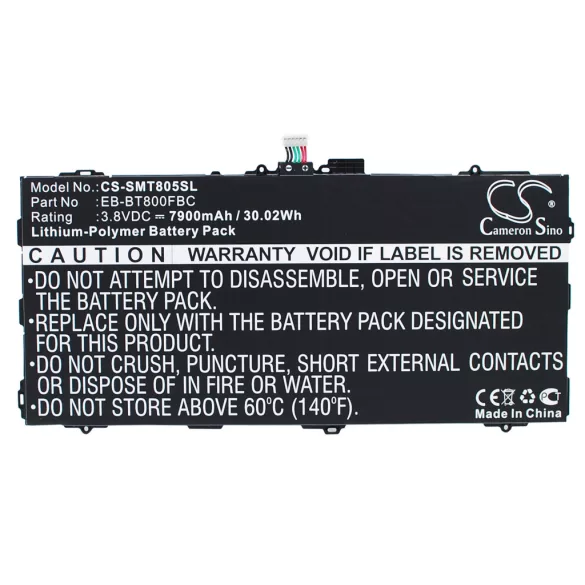 Utángyártott Samsung Tablet Li-Polymer akkumulátor 3.8V 7900mAh EB-BT800FBC, EB-BT800FBU - CameronSino