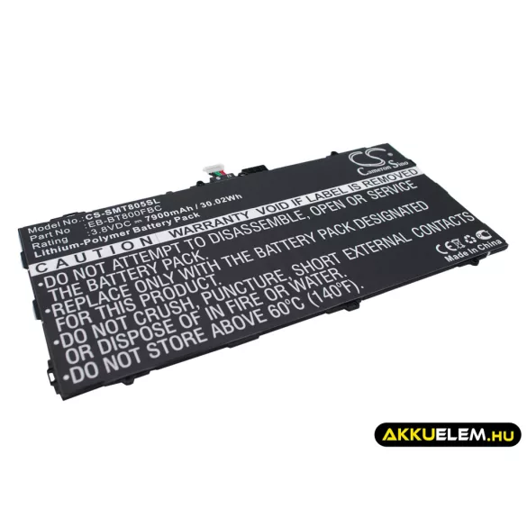 Utángyártott Samsung Tablet Li-Polymer akkumulátor 3.8V 7900mAh EB-BT800FBC, EB-BT800FBU - CameronSino