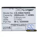 Utángyártott Sierra Wireless Hotspot Li-ion akkumulátor 3.7V 2000mAh W-3, 5200008 - CameronSino