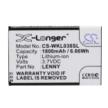 Utángyártott Wiko mobil Li-ion akkumulátor 3.7V 1800mAh LENNY - CameronSino