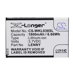   Utángyártott Wiko mobil Li-ion akkumulátor 3.7V 1800mAh LENNY - CameronSino