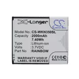 Utángyártott Wiko mobil Li-ion akkumulátor 3.7V 2000mAh Rainbow - CameronSino