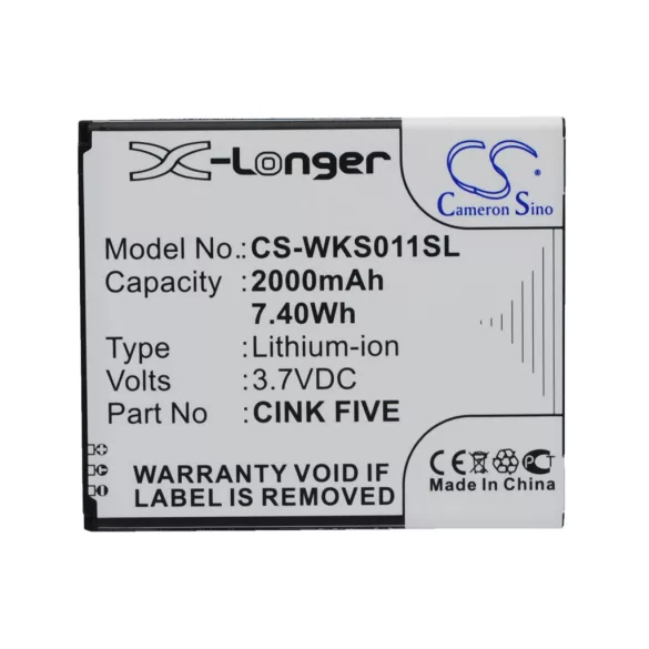 Utángyártott Micromax mobil Li-ion akkumulátor 3.7V 2000mAh - CameronSino