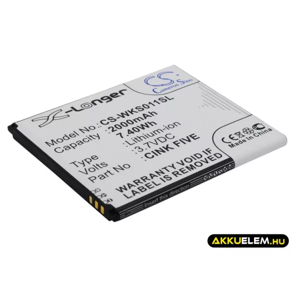 Utángyártott Micromax mobil Li-ion akkumulátor 3.7V 2000mAh - CameronSino