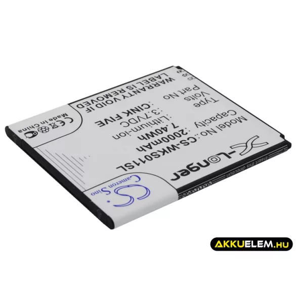 Utángyártott Micromax mobil Li-ion akkumulátor 3.7V 2000mAh - CameronSino