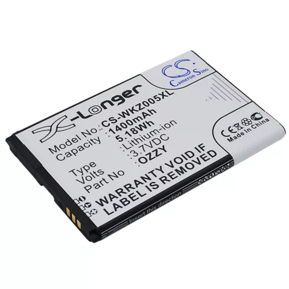Utángyártott Wiko mobil Li-ion akkumulátor 3.7V 1400mAh OZZY - CameronSino