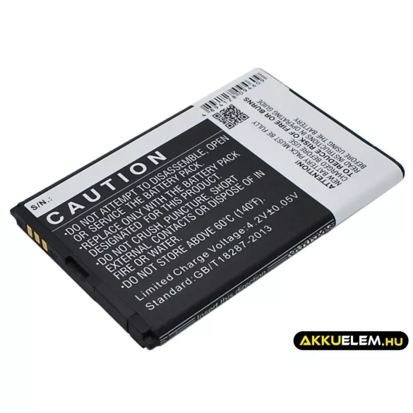 Utángyártott Wiko mobil Li-ion akkumulátor 3.7V 1400mAh OZZY - CameronSino