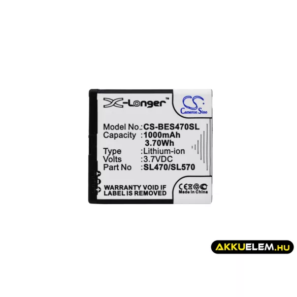 Utángyártott Bea-fon mobil Li-ion akkumulátor 3.7V 1000mAh SL470/SL570 - CameronSino