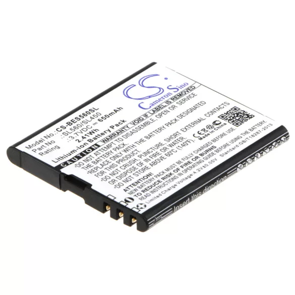 Utángyártott Bea-fon mobil Li-ion akkumulátor 3.7V 650mAh SL560/SL450 - CameronSino