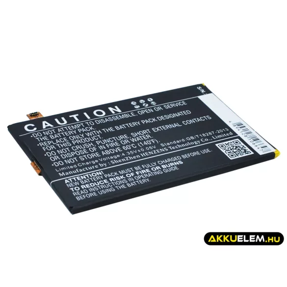 Utángyártott BlackBerry mobil Li-Polymer akkumulátor 3.8V 2500mAh BPCLS00001B, 1ICP4/59/93 - CameronSino