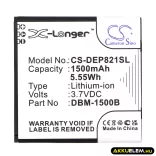 Utángyártott Doro mobil Li-ion akkumulátor 3.7V 1500mAh DBM-1500B - CameronSino