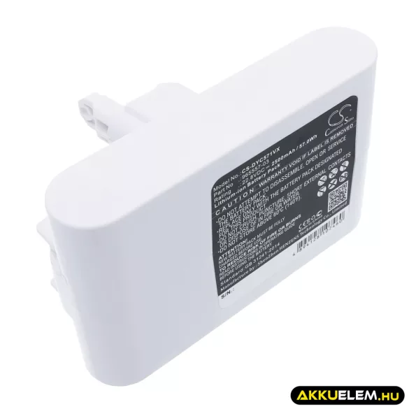 Utángyártott Dyson porszívó Li-ion akkumulátor 22.8V 2500mAh 965557-03, Type-B  FEHÉR - CameronSino