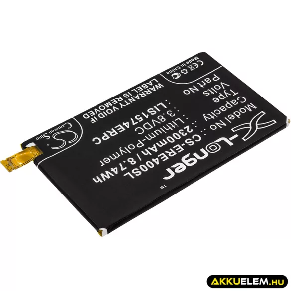 Utángyártott Sony Ericsson mobil Li-Polymer akkumulátor 3.8V 2300mAh LIS1574ERPC, 1288-1798 - CameronSino
