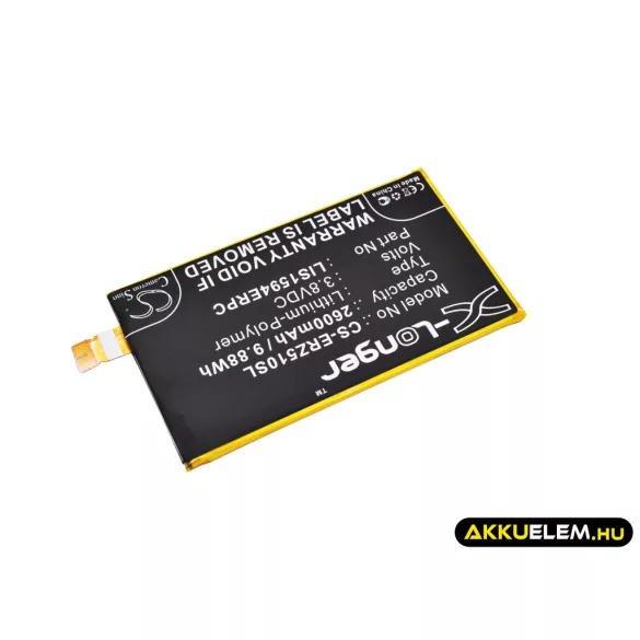 Utángyártott Sony Ericsson mobil Li-Polymer akkumulátor 3.8V 2600mAh LIS1594ERPC, 1293-8715 - CameronSino