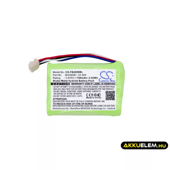 Utángyártott HBC Daru távirányító Ni-MH akkumulátor 3.6V 700mAh BI2090B1, 04.909 - CameronSino