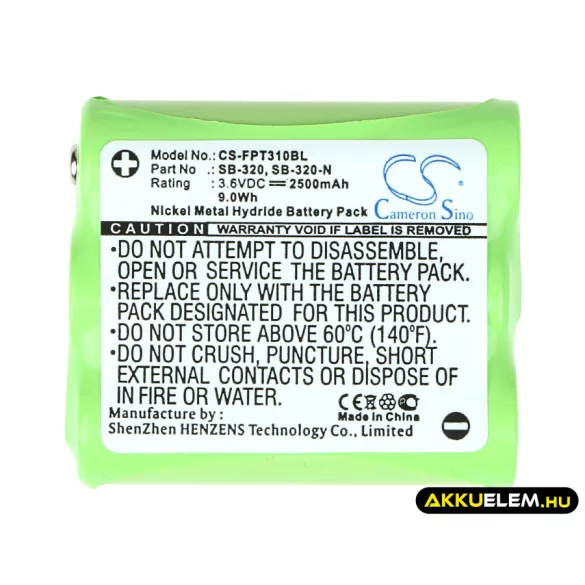 Utángyártott Trilithic Vonalkód szkenner Ni-MH akkumulátor 3.6V 2500mAh - CameronSino