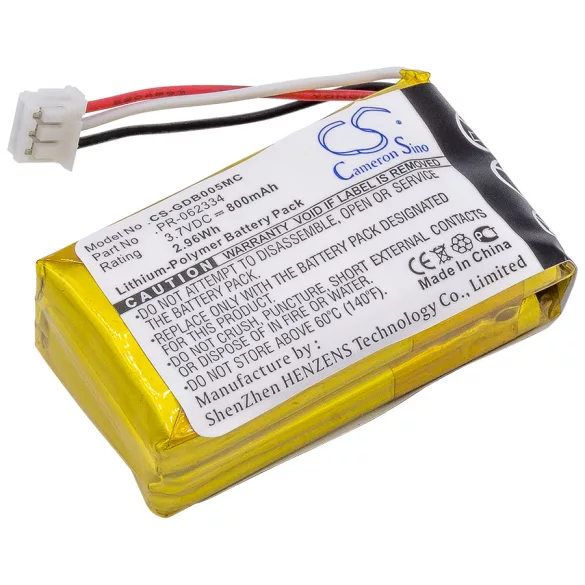 Utángyártott GoPro Kamera Li-Polymer akkumulátor 3.7V 800mAh PR-062334 - CameronSino