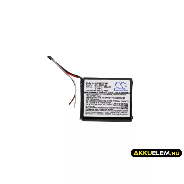 Utángyártott Garmin GPS Li-ion akkumulátor 3.7V 800mAh 361-00050-10, 361-00050-03 - CameronSino