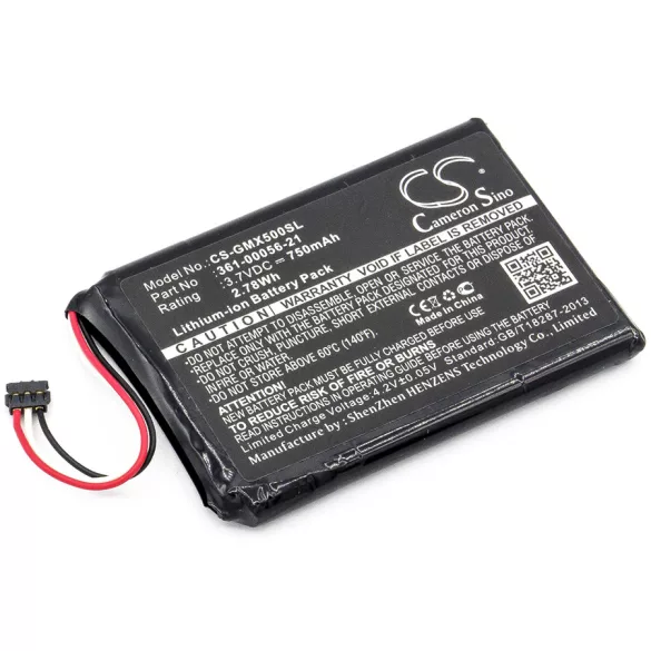Utángyártott Garmin GPS Li-ion akkumulátor 3.7V 750mAh 361-00056-21 - CameronSino