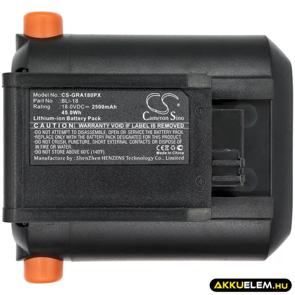 Utángyártott Gardena Kertészeti eszköz Li-ion akkumulátor 18V 2500mAh BLi-18, 09840-20 - CameronSino