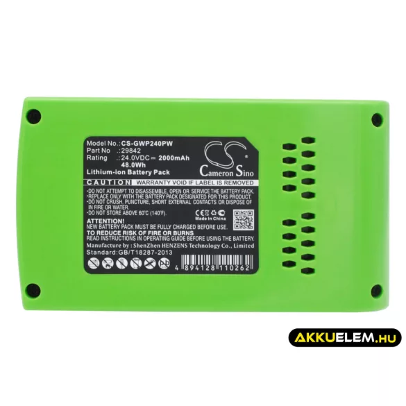 Utángyártott Alpina szerszámgép Li-ion akkumulátor 24V 2000mAh BT 4024, 270401020 - CameronSino