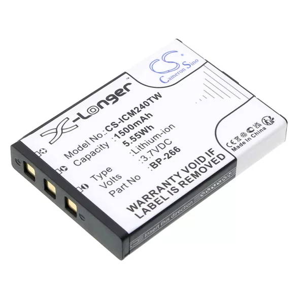 Utángyártott Polmar adó-vevő rádió Li-ion akkumulátor 3.7V 1500mAh PB-19 - CameronSino