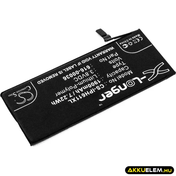 Utángyártott Apple mobil Li-Polymer akkumulátor 3.8V 1900mAh 616-00036 - CameronSino